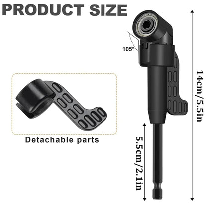 🔥LAST DAY 60% OFF - 🛠️6Pcs Right Angle Drill Attachment Set with 105° Angle Drill Adapter and Impact Grade Socket Adapter