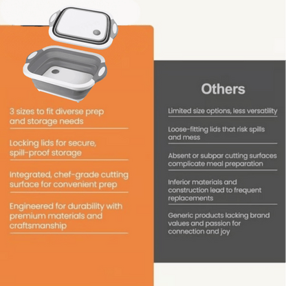 🔥🌡️Last Day Promotion 50% Off🍗🥗BBQ & Meal Prep Tub | Collapsible Prep Tub🍖🏕️