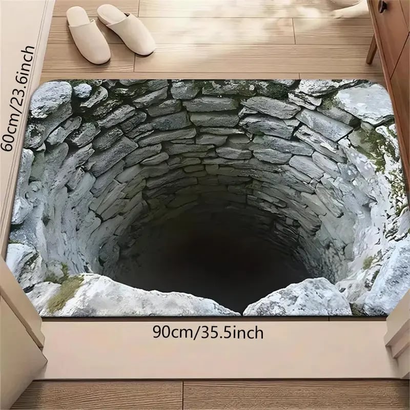 Visual Illusion Endless Abyss Pattern HD Printed Non-Slip Doormat