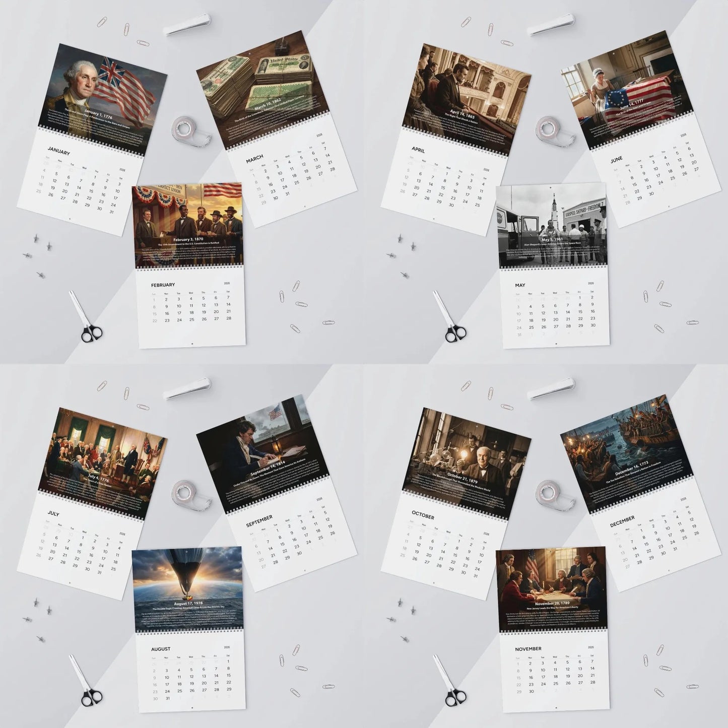 🔥Last Day 50% OFF🔥America's 250th Anniversary 2026 Calendar