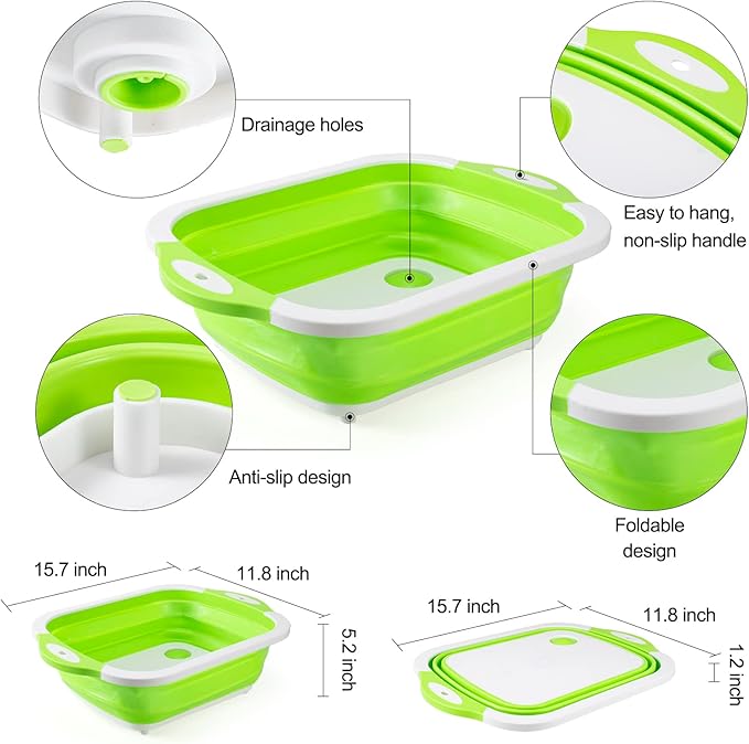 🔥🌡️Last Day Promotion 50% Off🍗🥗BBQ & Meal Prep Tub | Collapsible Prep Tub🍖🏕️
