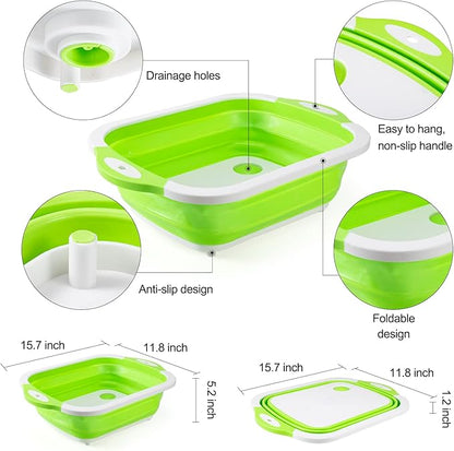🔥🌡️Last Day Promotion 50% Off🍗🥗BBQ & Meal Prep Tub | Collapsible Prep Tub🍖🏕️