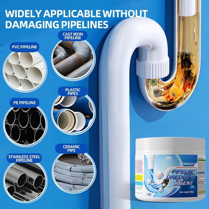 🔥LAST DAY 50% OFF -Powerful & Gentle Pipe Dredging Agent -For Kitchen & Toilet Pipelines
