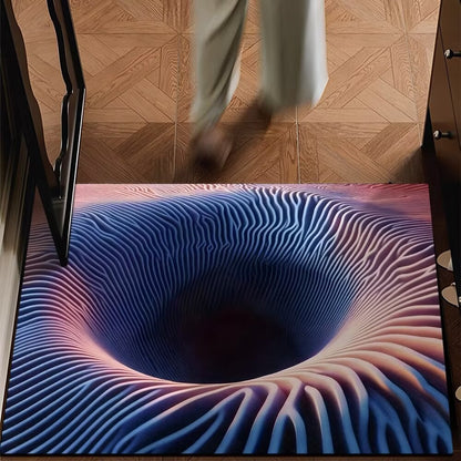 Visual Illusion Endless Abyss Pattern HD Printed Non-Slip Doormat