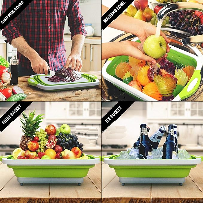 🔥🌡️Last Day Promotion 50% Off🍗🥗BBQ & Meal Prep Tub | Collapsible Prep Tub🍖🏕️